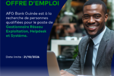 OFFRE D&rsquo;EMPLOI : Gestionnaire Réseau Exploitation, Helpdesk et Système