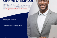 OFFRE D&rsquo;EMPLOI : Responsable Caisse Centrale